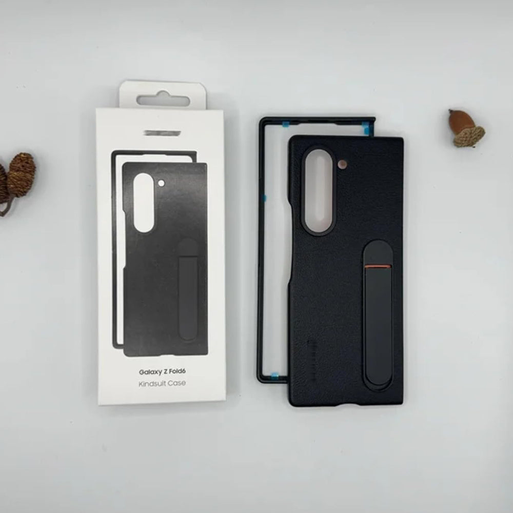 Galaxy Z Fold7 KINDSUIT Premium Leather Stylish Protection with Kickstand Case