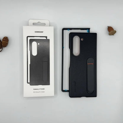 Galaxy Z Fold7 KINDSUIT Premium Leather Stylish Protection with Kickstand Case