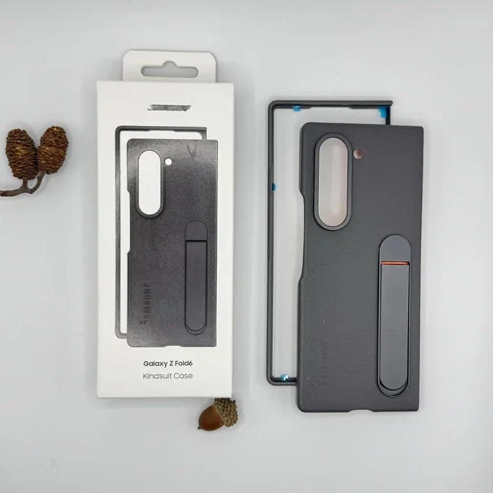 Galaxy Z Fold7 KINDSUIT Premium Leather Stylish Protection with Kickstand Case
