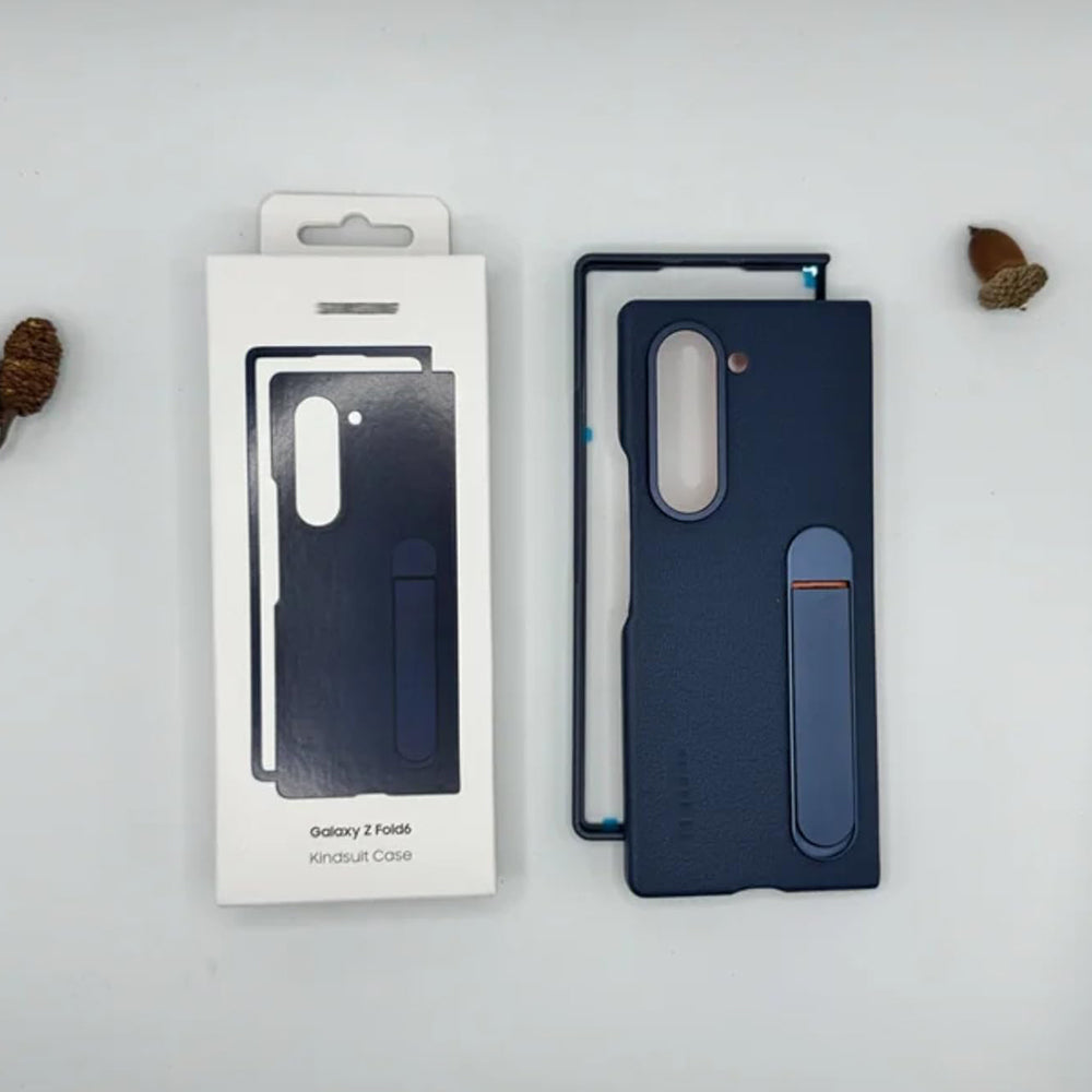 Galaxy Z Fold7 KINDSUIT Premium Leather Stylish Protection with Kickstand Case