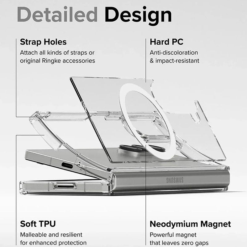 Galaxy Z Fold7 MagSafe Shockproof Transparent Clear Case