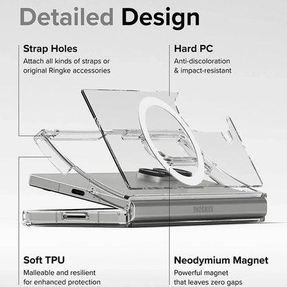Galaxy Z Fold7 MagSafe Shockproof Transparent Clear Case