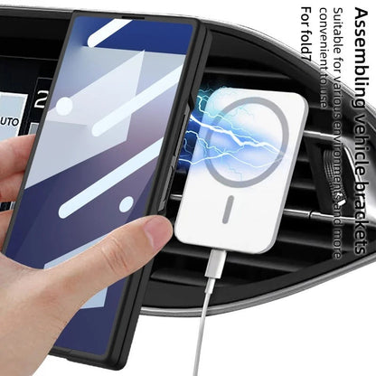 Galaxy Z Fold7 Ultra Thin Matte Case with Camera Protection | Front & Back 360° Shield