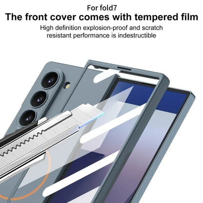 Galaxy Z Fold7 Ultra Thin Matte Case with Camera Protection | Front & Back 360° Shield