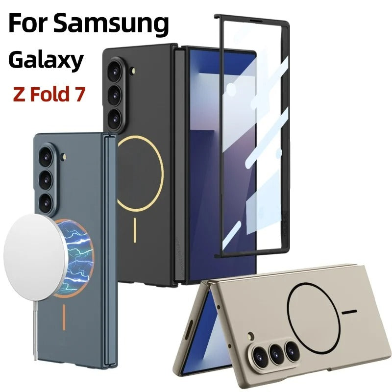 Galaxy Z Fold7 Ultra Thin Matte Case with Camera Protection | Front & Back 360° Shield