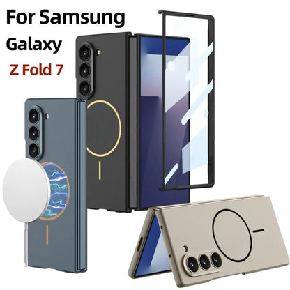Galaxy Z Fold7 Ultra Thin Matte Case with Camera Protection | Front & Back 360° Shield