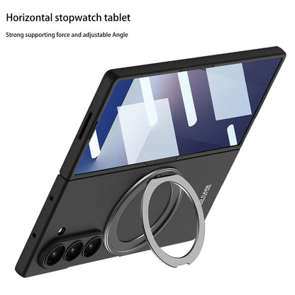 Galaxy Z Fold7 Premium Leather Case – Metal Kickstand | Slim & Stylish
