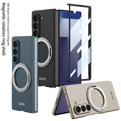 Galaxy Z Fold7 Premium Leather Case – Metal Kickstand | Slim & Stylish