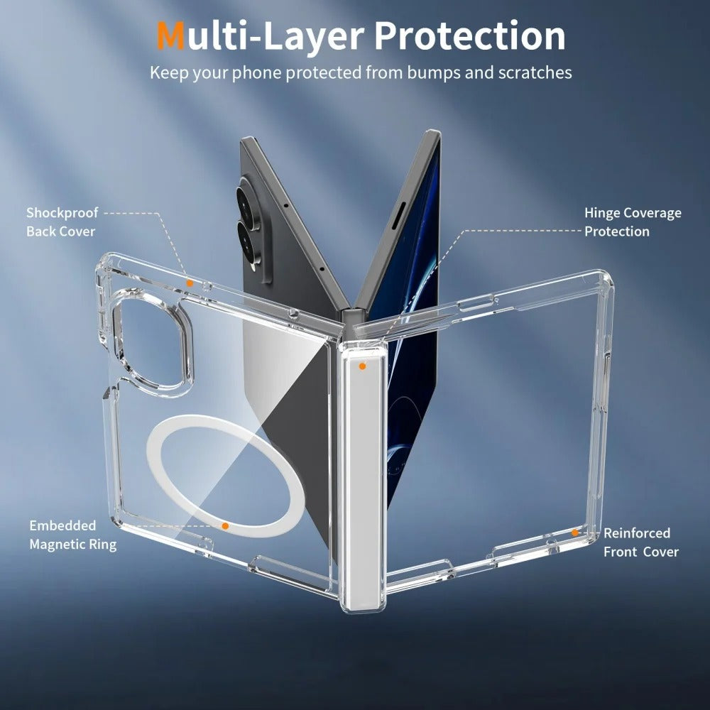 Galaxy Z Fold8 MagSafe Shockproof Transparent Clear Case