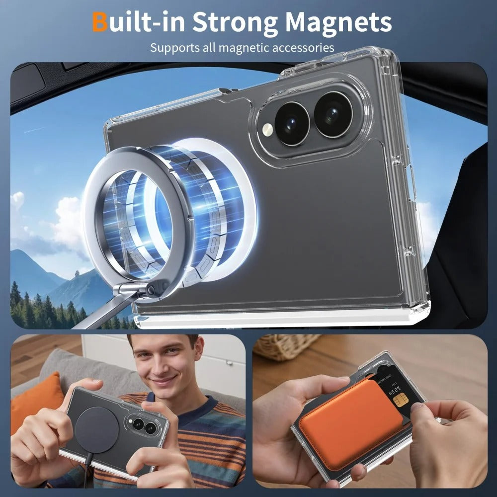 Galaxy Z Fold8 MagSafe Shockproof Transparent Clear Case