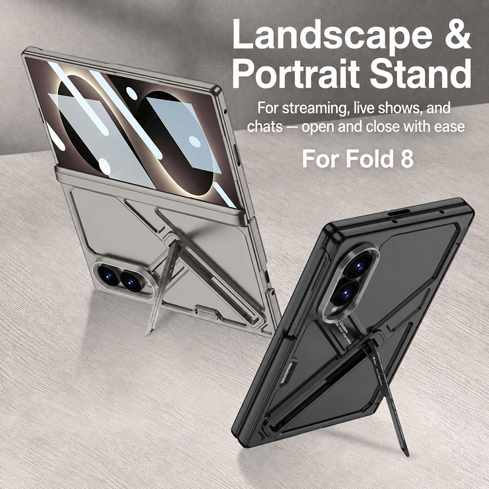 Galaxy Z Fold8 GKK Matte Leather Folding With Stand Case