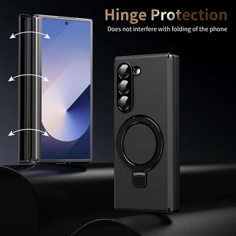 Galaxy Z Fold8 Ultra Premium Leather Case – Metal Kickstand | Slim & Stylish