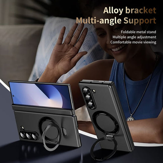 Galaxy Z Fold8 Ultra Premium Leather Case – Metal Kickstand | Slim & Stylish