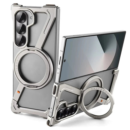 Galaxy Z Fold7 Frameless Shockproof Magnetic Ring Slim Protection Case
