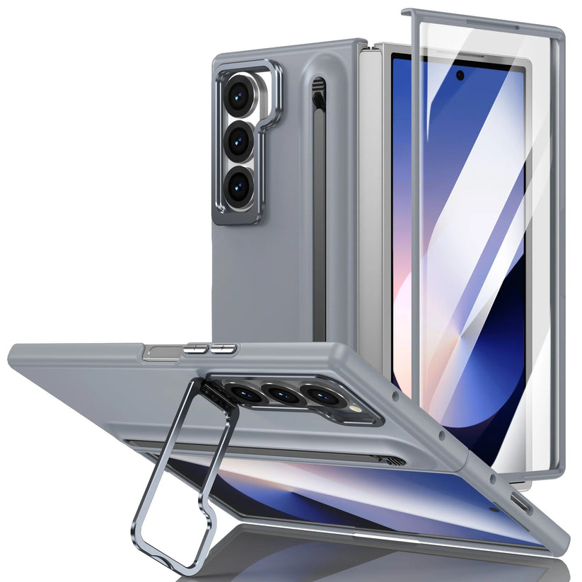 Galaxy Z Fold7 S-Pen Case with Skin Feel & Front Glass Protection