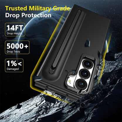 Galaxy Z Fold7 S-Pen Case with Skin Feel & Front Glass Protection