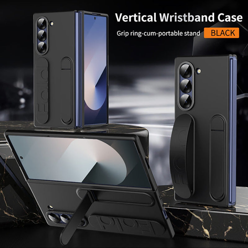 Galaxy Z Fold4 Dual Function Design Wristband with Folding Stand Case