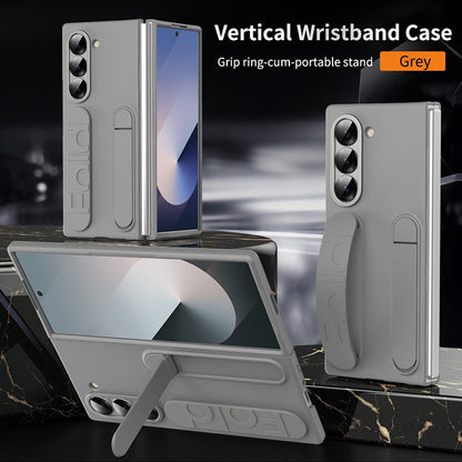 Galaxy Z Fold6 Dual Function Design Wristband with Folding Stand Case