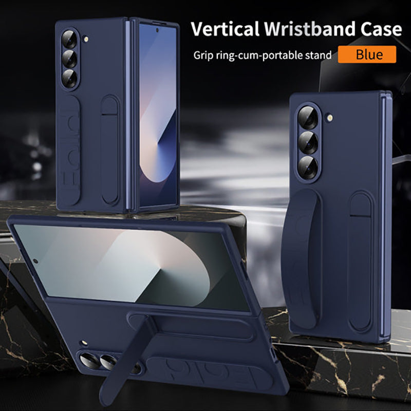 Galaxy Z Fold6 Dual Function Design Wristband with Folding Stand Case