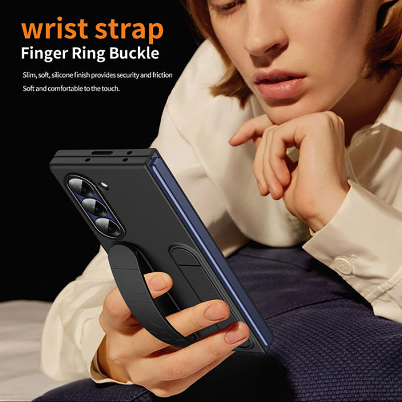 Galaxy Z Fold6 Dual Function Design Wristband with Folding Stand Case