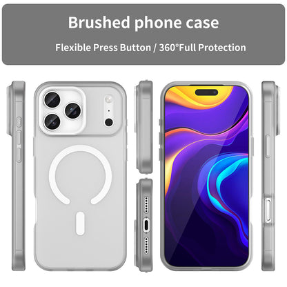 iPhone 17 Series Elegant Frosted Matte Back Case with MagSafe Support – Colorful & Slim Protection