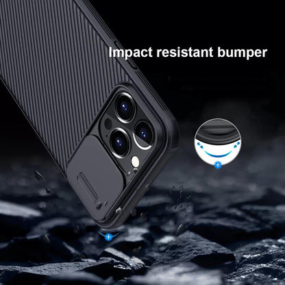 iPhone 15 Series Camshield Shockproof Business Back Case- Black
