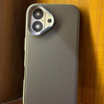 iPhone 16 Series Luxurious PU Leather with Magsafe Case