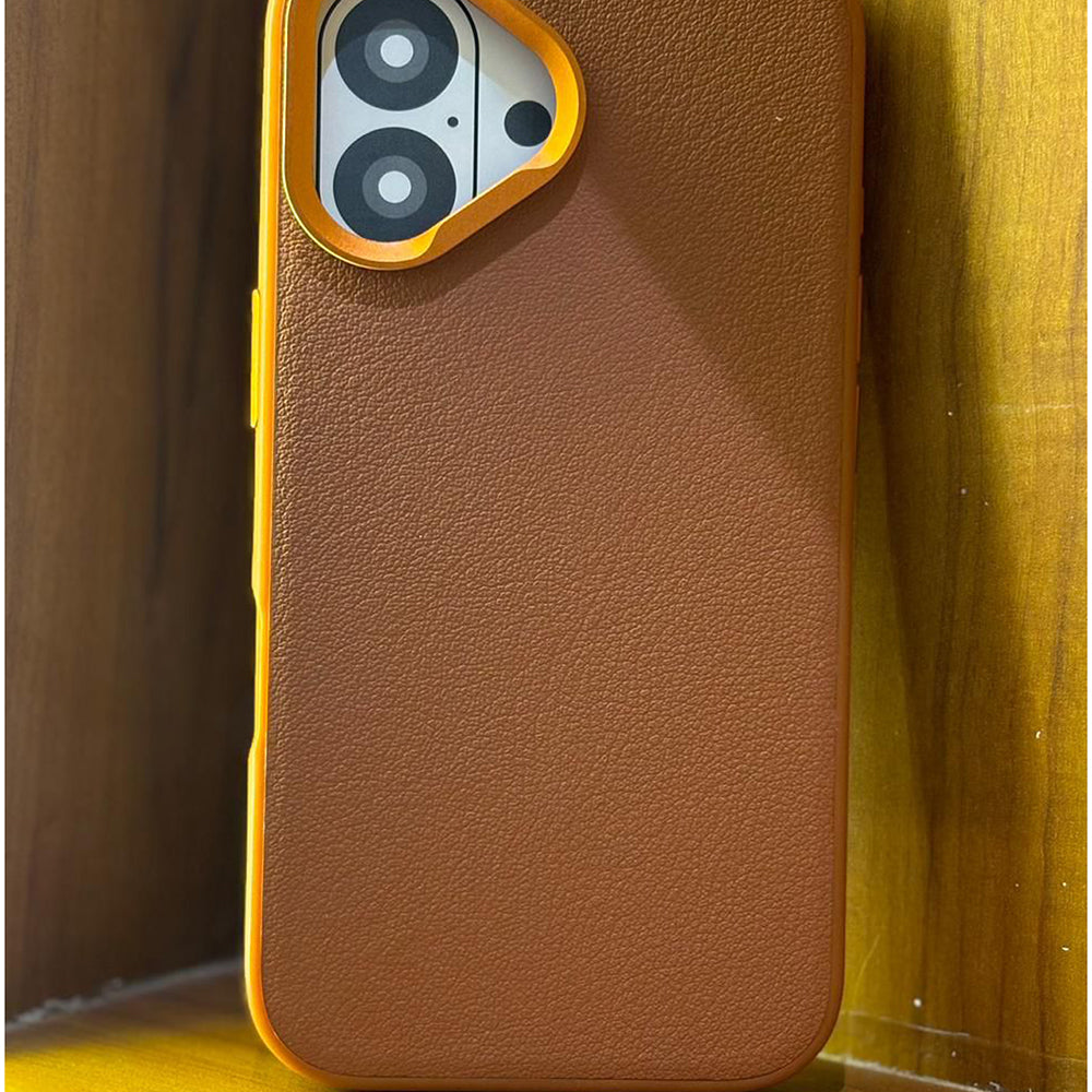 iPhone 16 Series Luxurious PU Leather with Magsafe Case