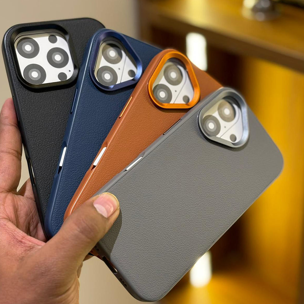 iPhone 16 Series Luxurious PU Leather with Magsafe Case