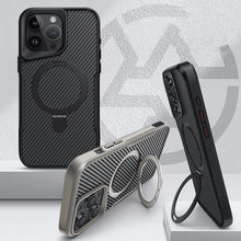 Load image into Gallery viewer, iPhone 16 Series Easy Grip Carbon Texture With Ring Case
