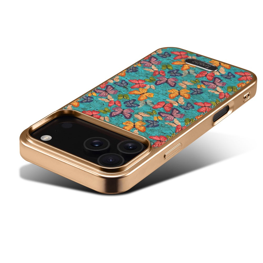 iPhone 17 Pro Max Compatible Flower Leather Butterfly Case