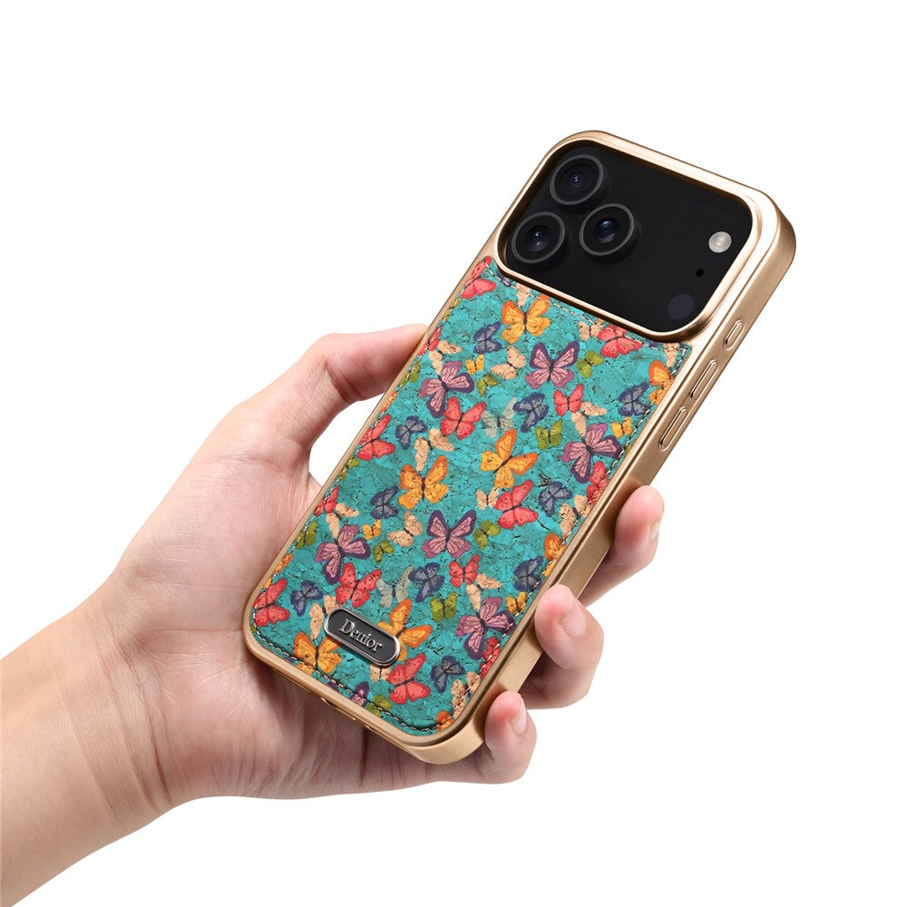 iPhone 17 Pro Max Compatible Flower Leather Butterfly Case