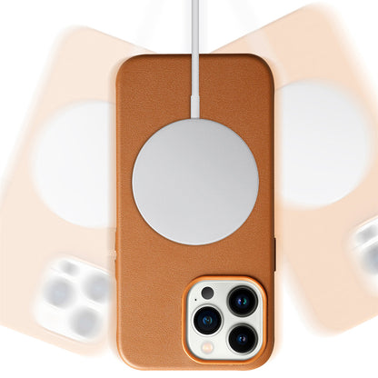 iPhone 16 Series Luxurious PU Leather with Magsafe Case