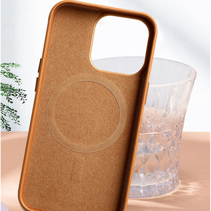 iPhone 16 Series Luxurious PU Leather with Magsafe Case