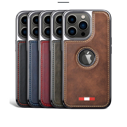 iPhone 13 Pro Premium Quality Leather with Logo Open Case