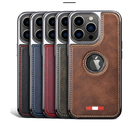 iPhone 13 Pro Premium Quality Leather with Logo Open Case