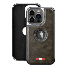 Load image into Gallery viewer, iPhone 15 Series Premium Quality Leather with Logo Open Case
