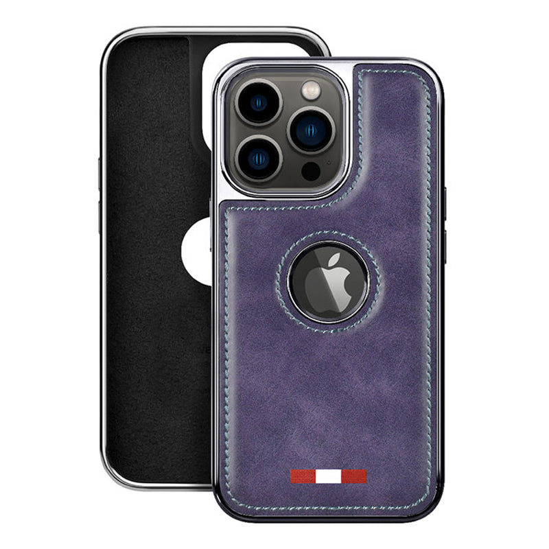 iPhone 13 Pro Max Premium Quality Leather with Logo Open Case