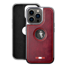 Load image into Gallery viewer, iPhone 15 Series Premium Quality Leather with Logo Open Case
