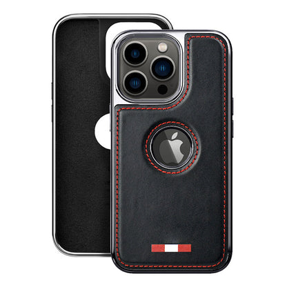 iPhone 13 Pro Max Premium Quality Leather with Logo Open Case