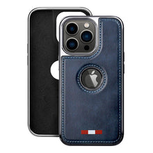 Load image into Gallery viewer, iPhone 14 Series Premium Quality Leather with Logo Open Case
