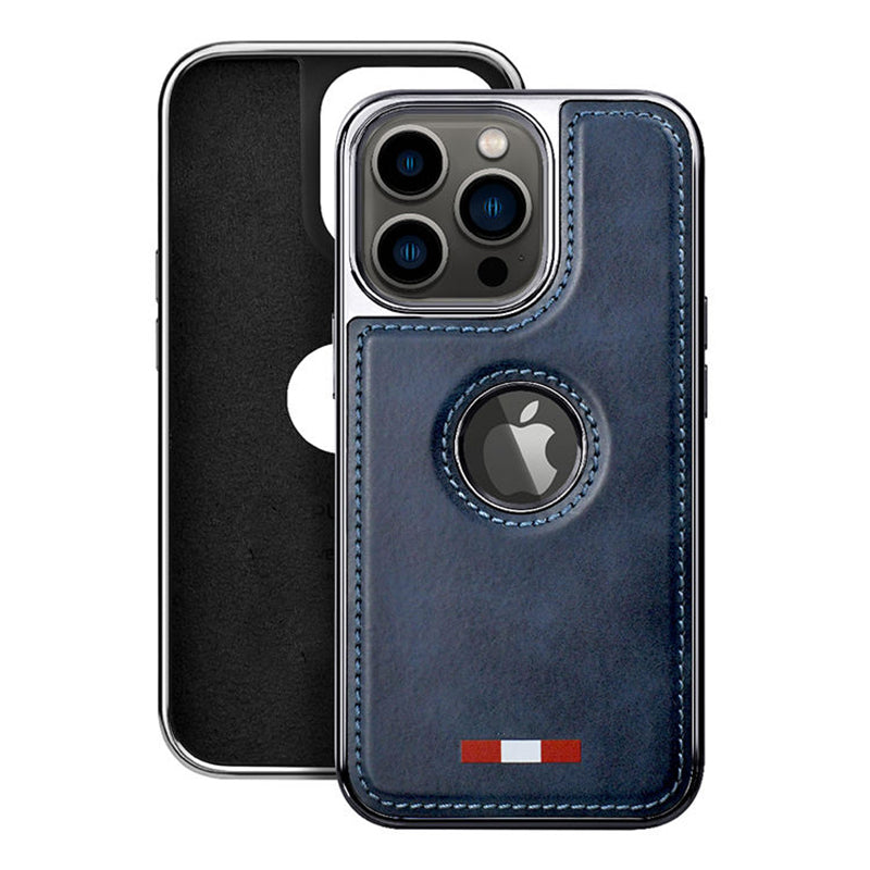 iPhone 15 Series Premium Quality Leather with Logo Open Case