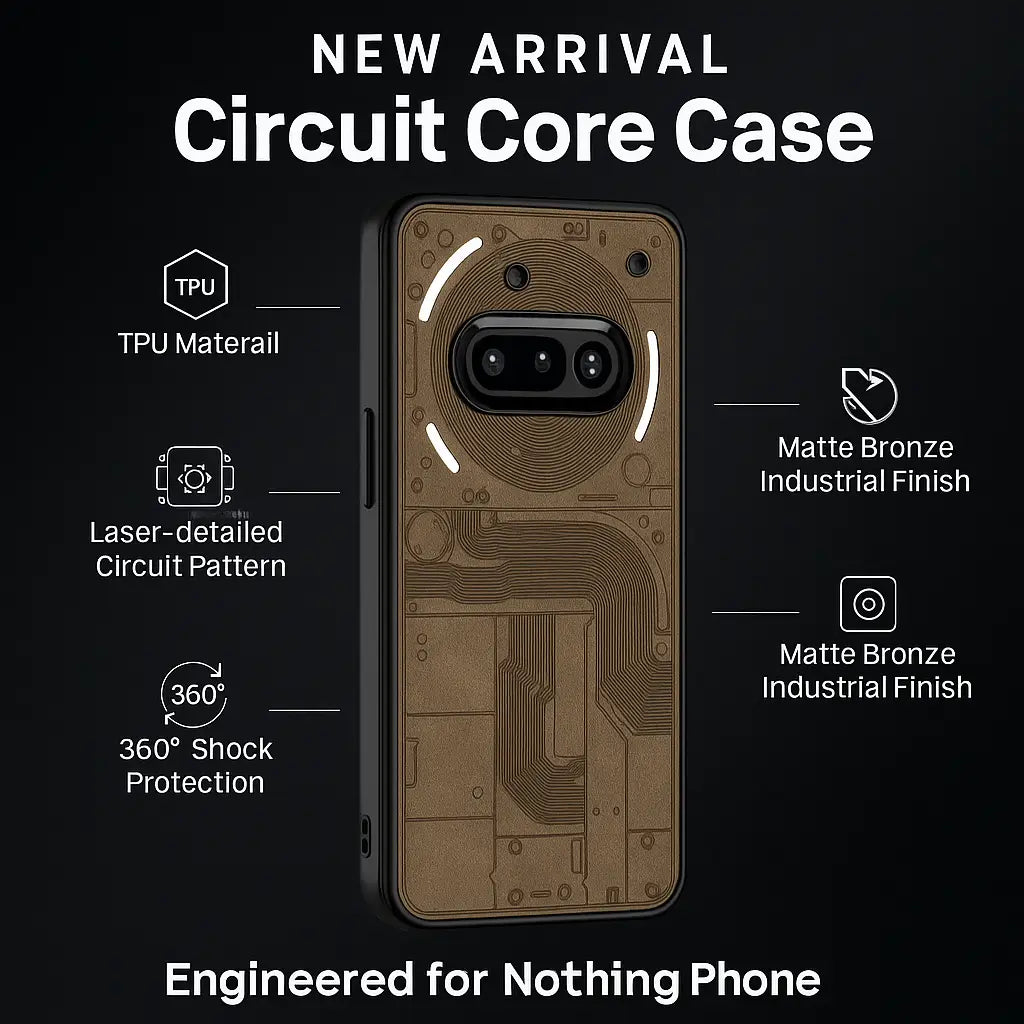 Nothing Phone 3A / 3A Pro GKK Matte Soft‑Touch Shockproof Case – PU + TPU + PC Triple‑Layer Protection