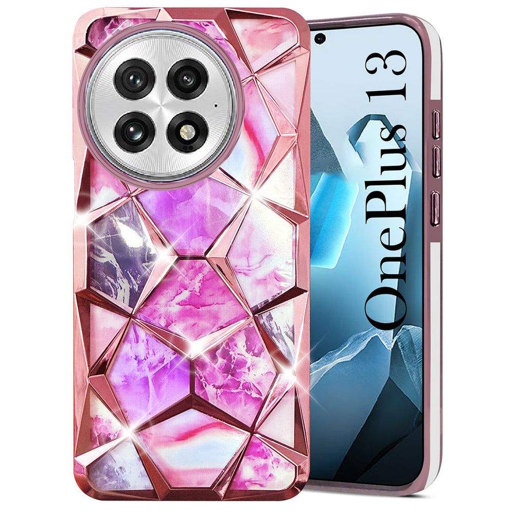 OnePlus Series Glitter Diamond Case – Dual Design Sparkle Back Cover for Stylish Protection