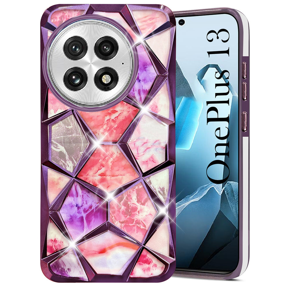 OnePlus Series Glitter Diamond Case – Dual Design Sparkle Back Cover for Stylish Protection