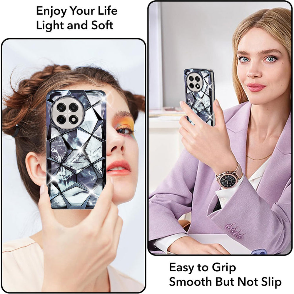 OnePlus Series Glitter Diamond Case – Dual Design Sparkle Back Cover for Stylish Protection