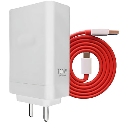 OnePlus 100W Ultra Fast Charger with Type-C SUPERVOOC Cable – Dash Charge Supported