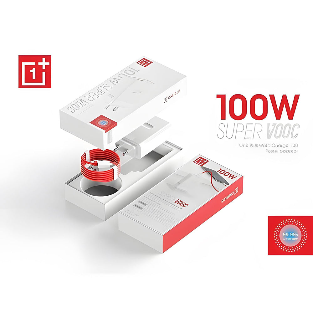 OnePlus 100W Ultra Fast Charger with Type-C SUPERVOOC Cable – Dash Charge Supported