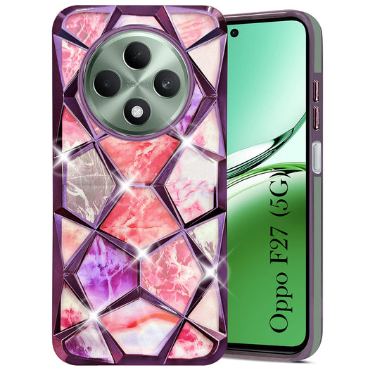 Oppo F27 Pro Glitter Diamond Case – Dual Design Sparkle Back Cover for Stylish Protection