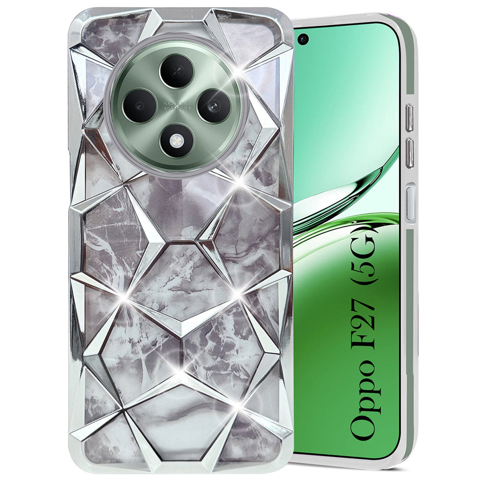 Oppo F27 Pro Glitter Diamond Case – Dual Design Sparkle Back Cover for Stylish Protection